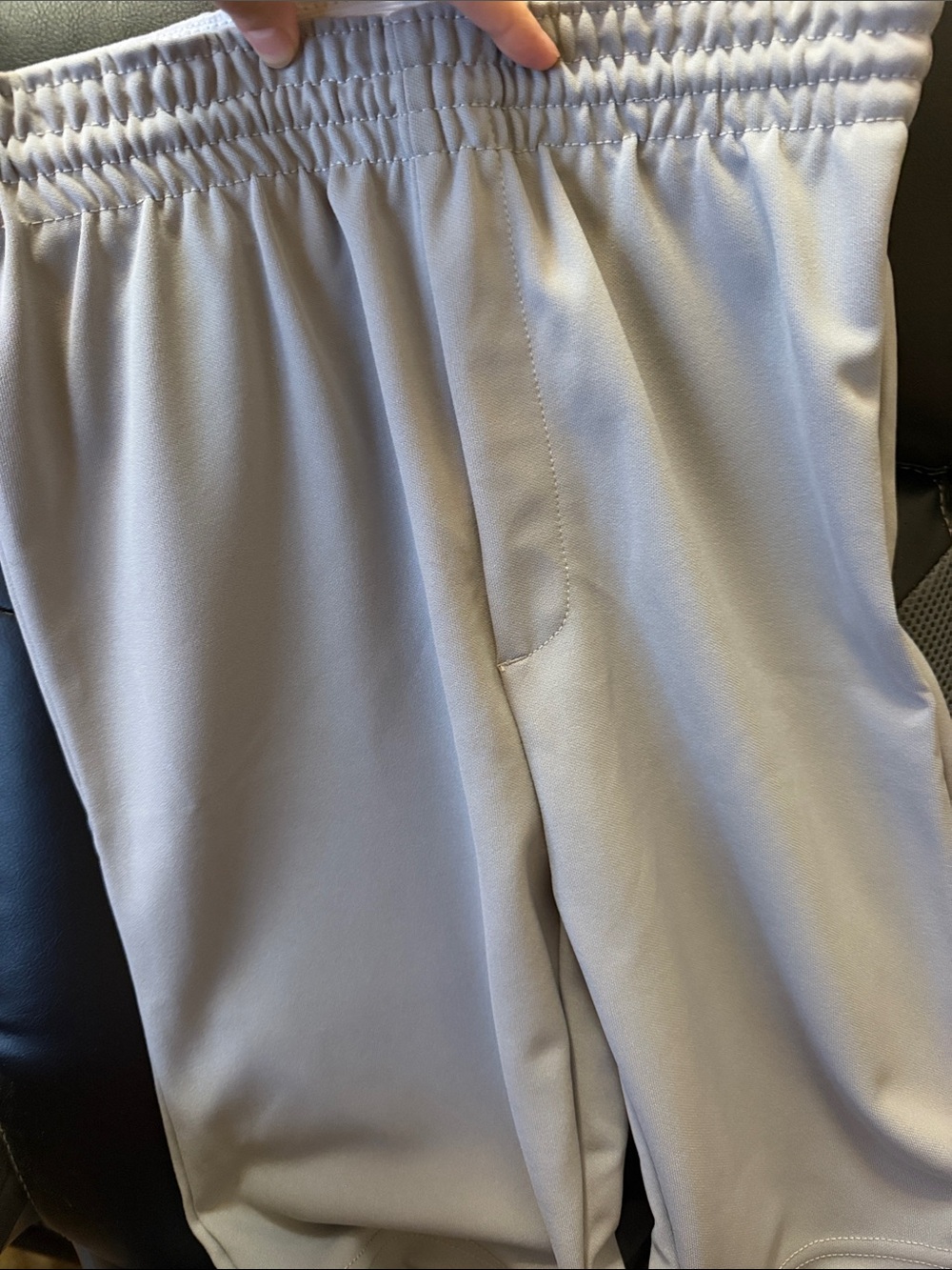 Men's Elastic-Waist Performance Pants - Light Gray